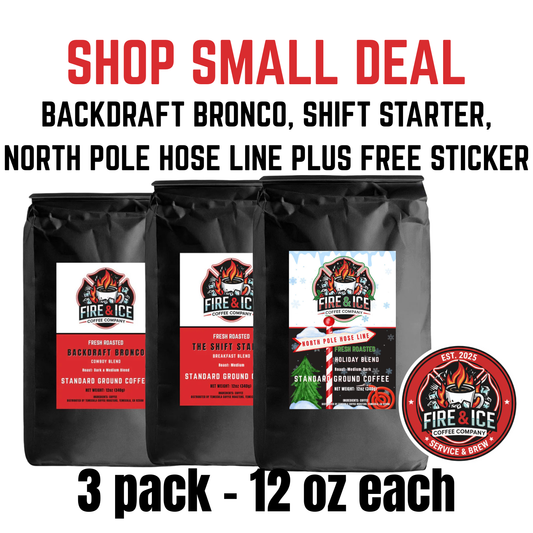 Shop Small Deal (12oz Backdraft Bronco, Shift Starter, & North Pole Hose Line, Sticker