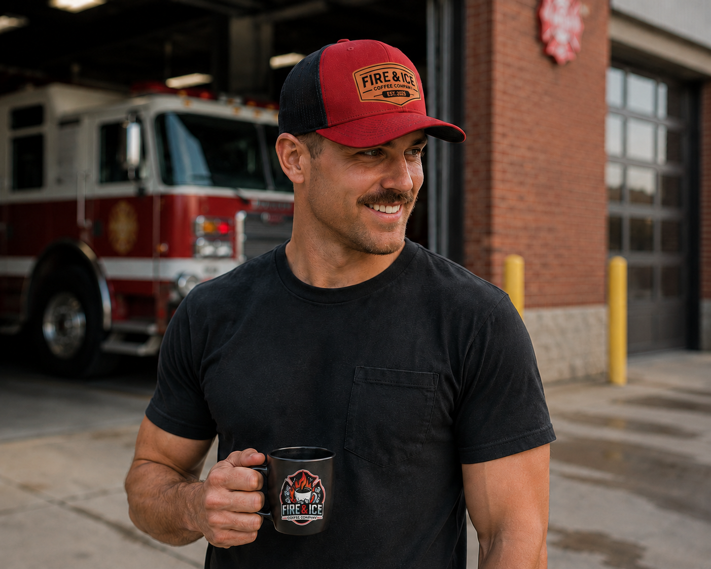 Fire & Ice Leather Patch Hat