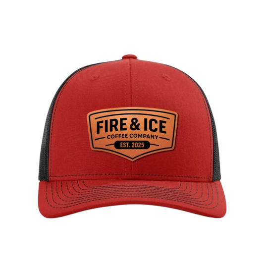 Fire & Ice Leather Patch Hat