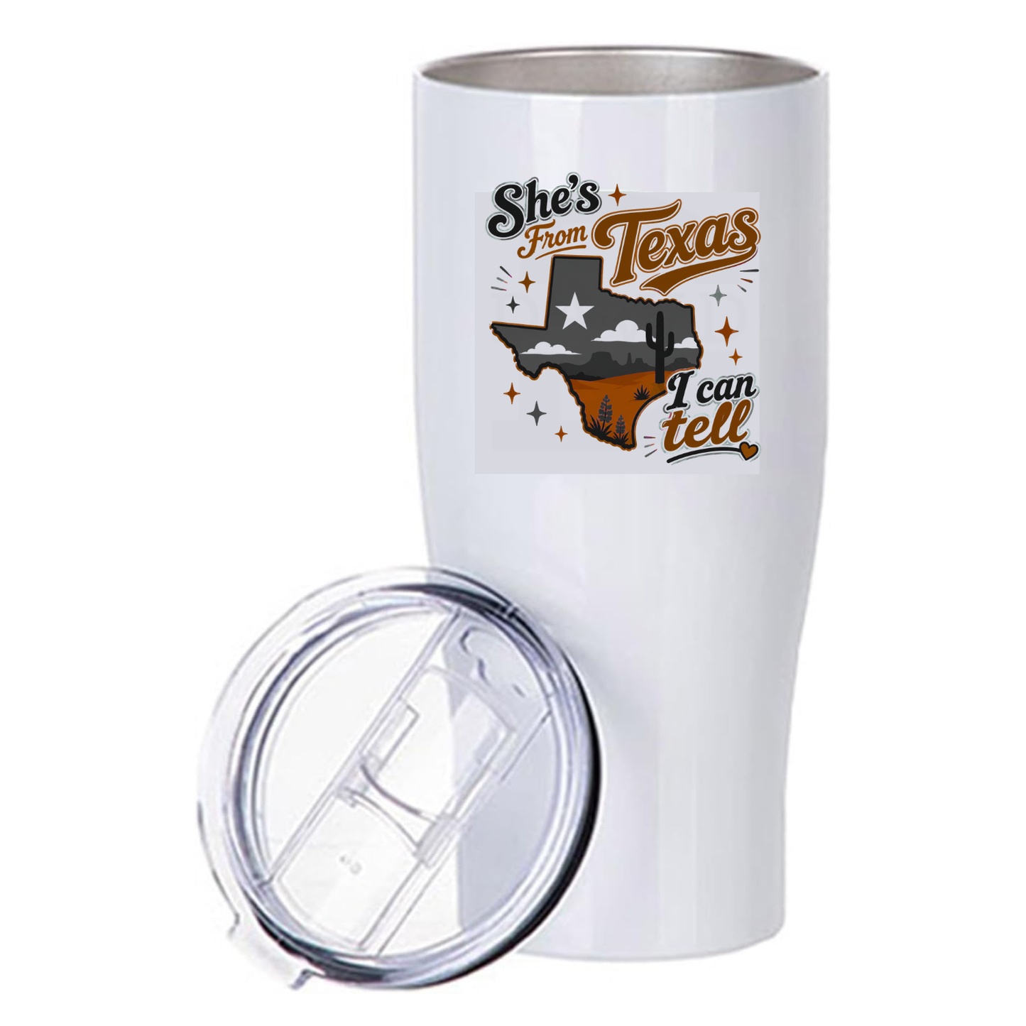 She's From Texas Tumbler (Multiple Designs/Colors)