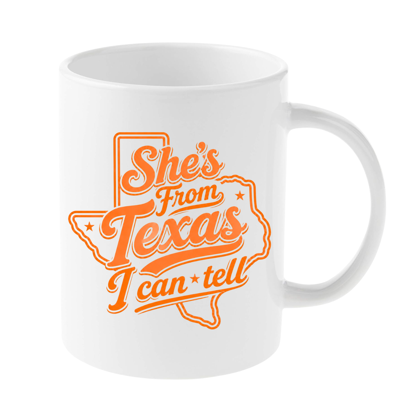 She's From Texas Mug (Multiple Designs/Colors)