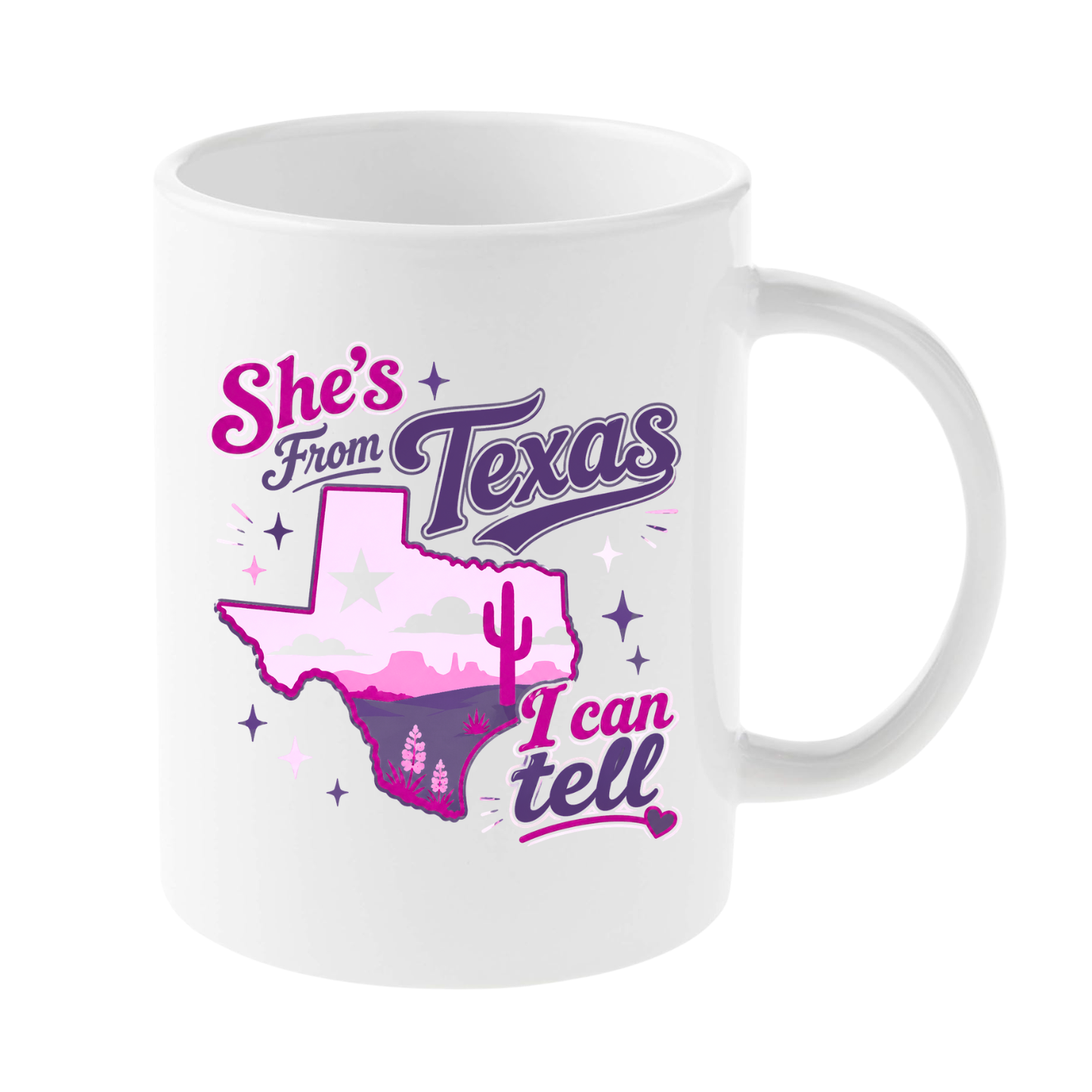 She's From Texas Mug (Multiple Designs/Colors)