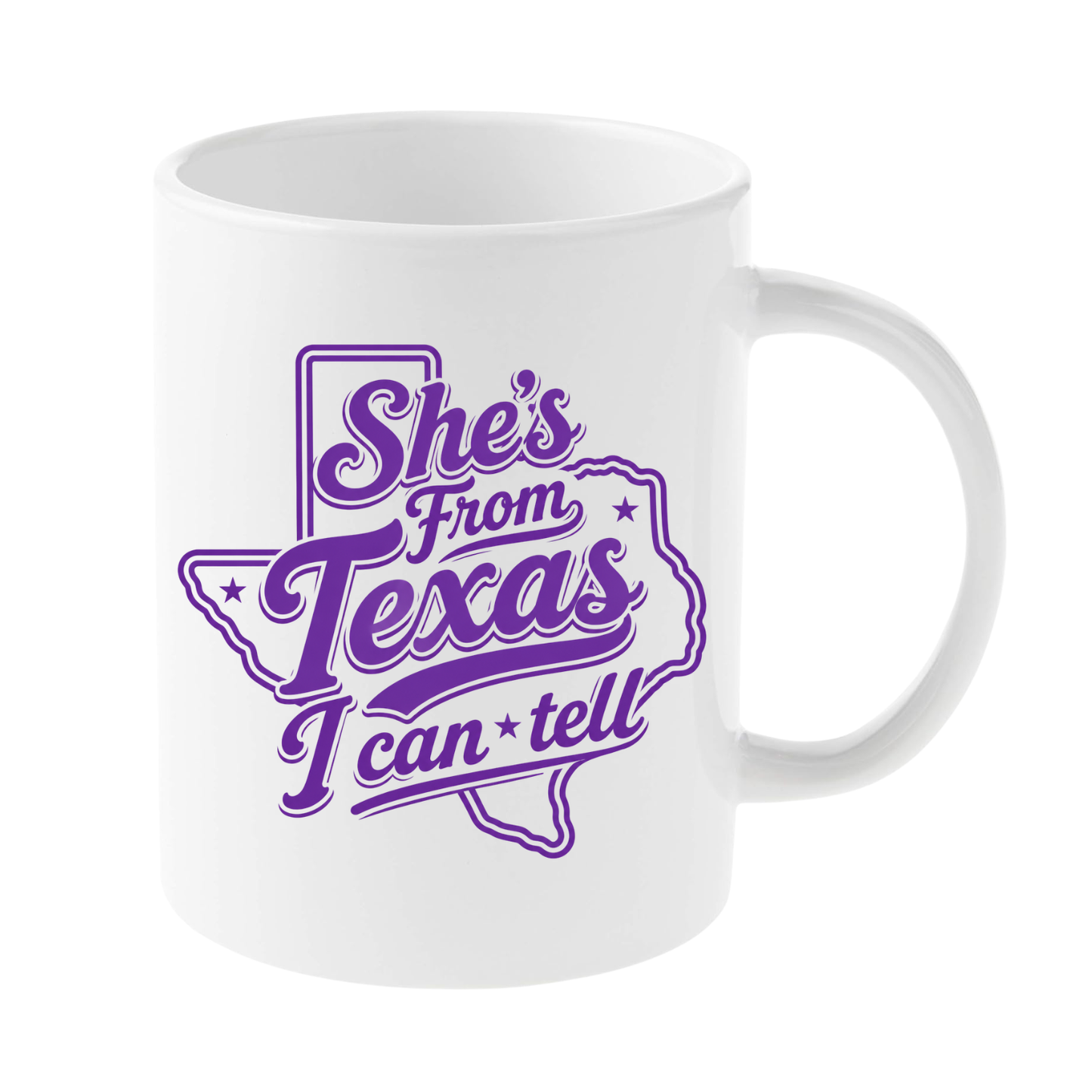 She's From Texas Mug (Multiple Designs/Colors)