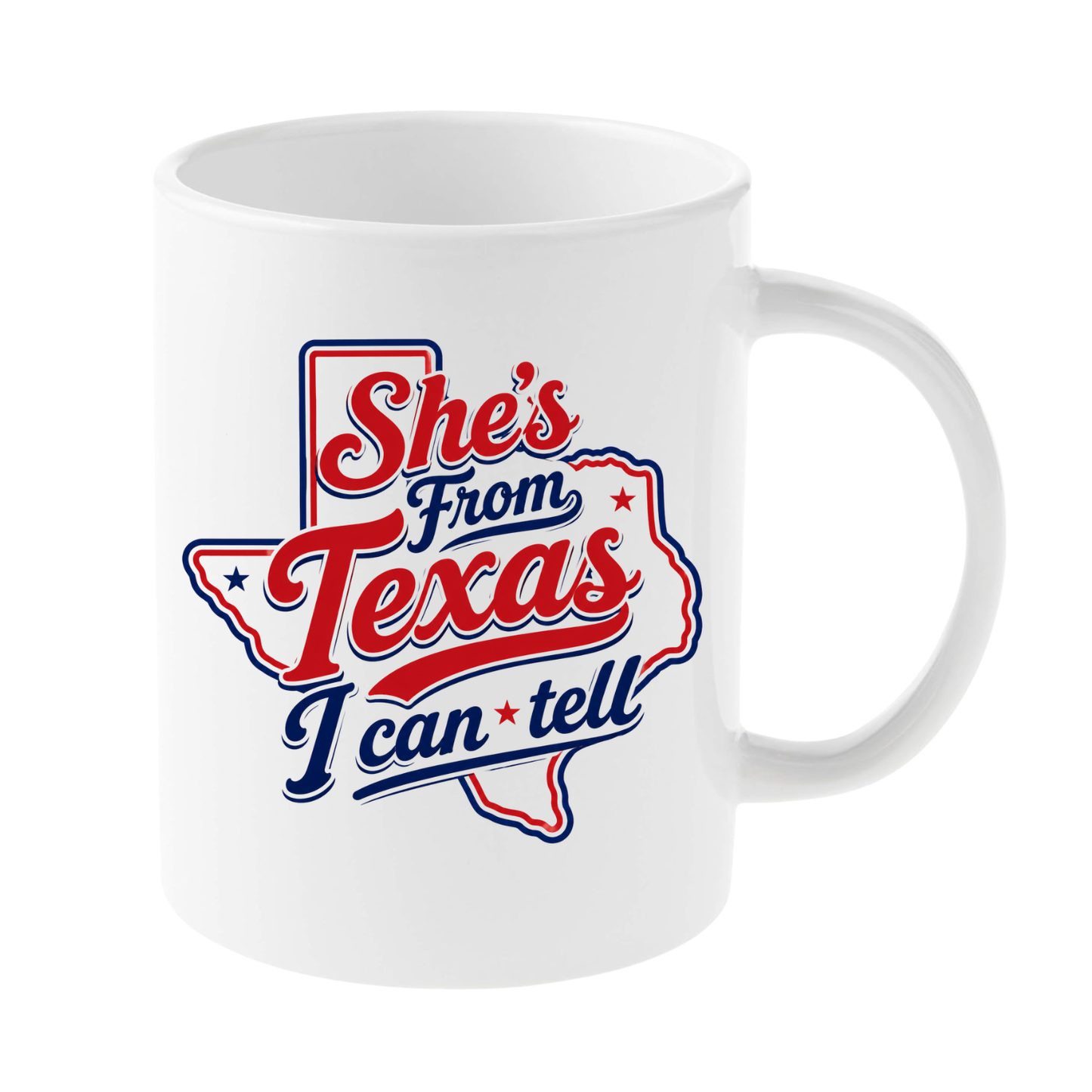 She's From Texas Mug (Multiple Designs/Colors)