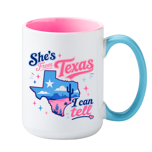 She's From Texas Mug (Multiple Colors)